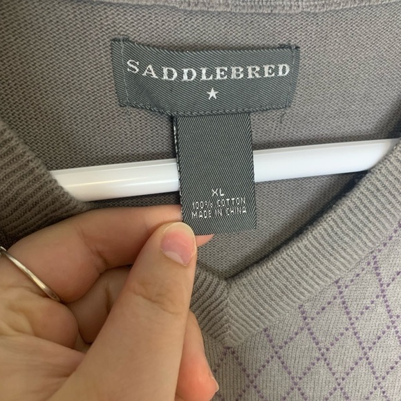 Vintage Saddlebred 100% Cotton Vest, Size XL - Picture 3 of 4